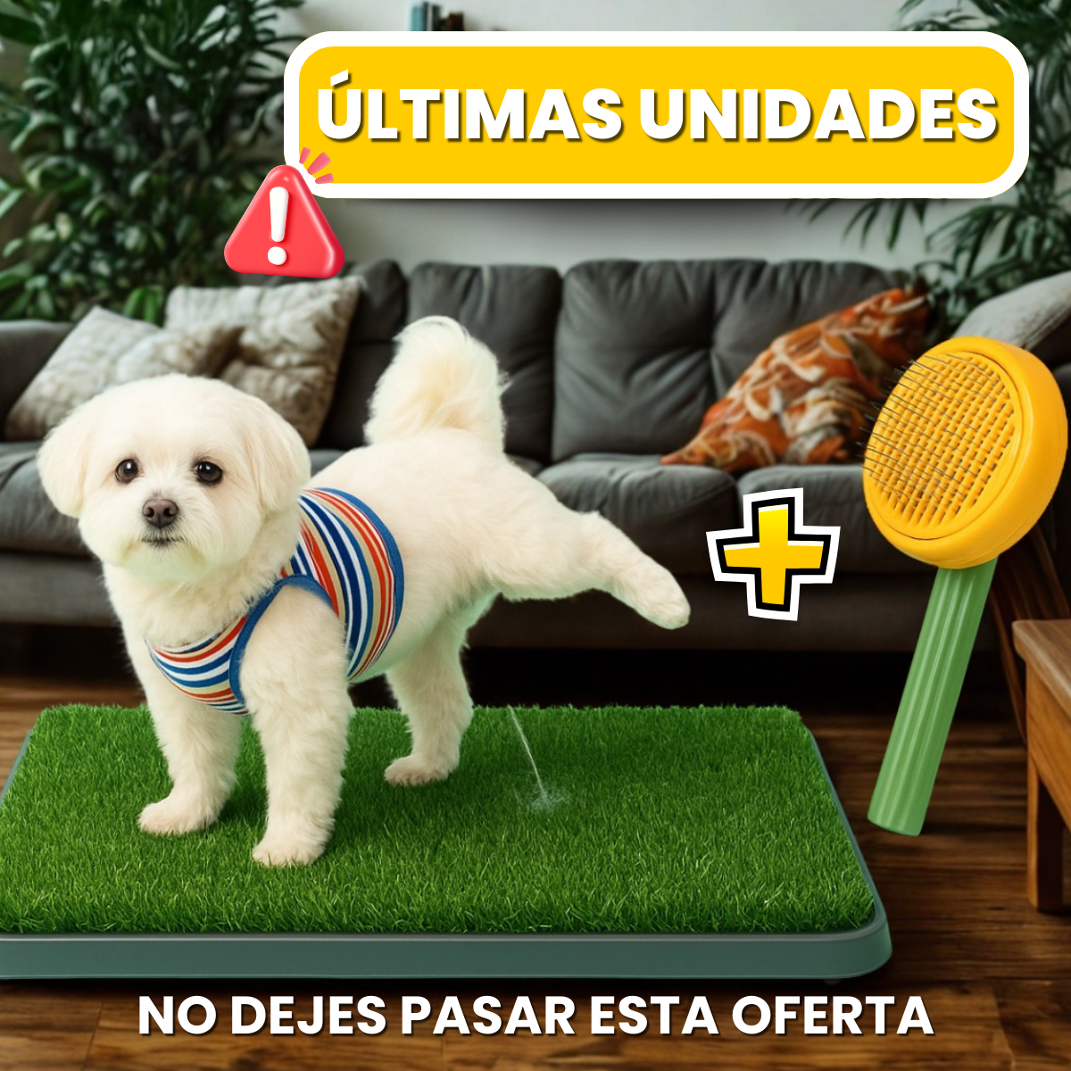 Tapete para Mascotas + Cepillo Deslanador